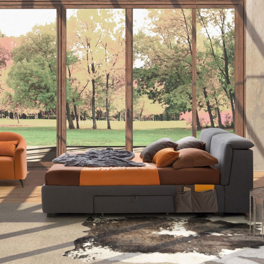 Pat matrimonial cu tapiterie Le Comfort, Apollo